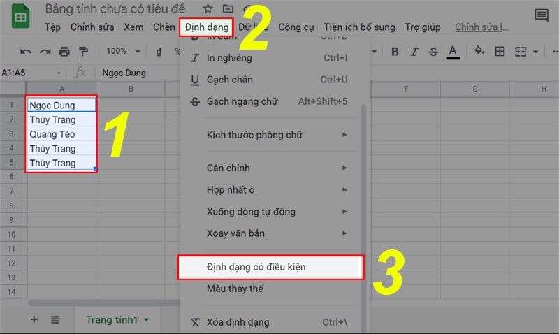 Hướng dẫn lọc dữ liệu trùng lặp trong Google Sheet.