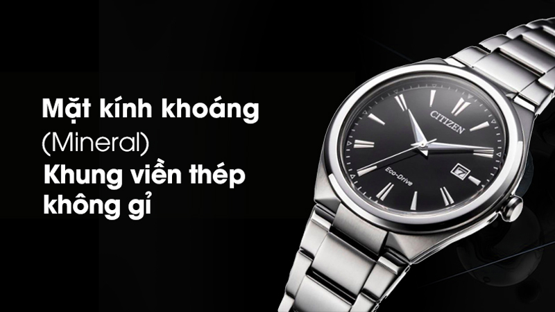 Đồng hồ Citizen 41 mm Nam AW1370-51F sở hữu khung viền thép không gỉ