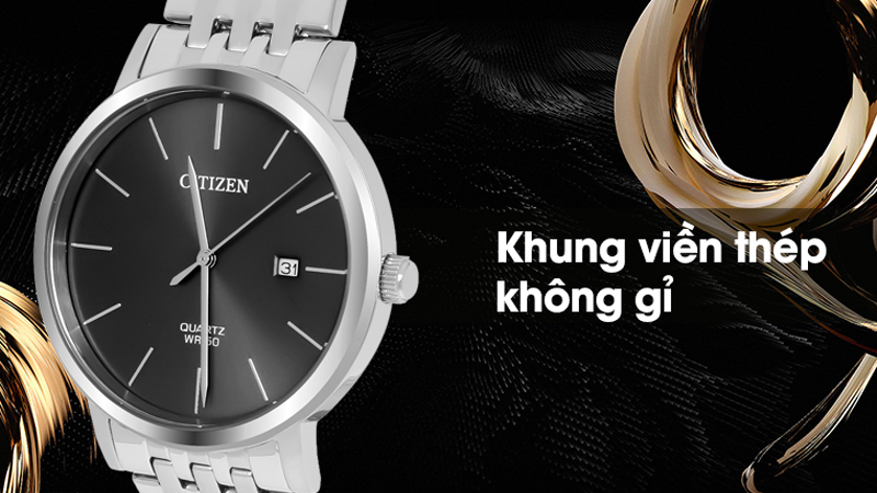 Đồng hồ Citizen 40 mm Nam BI5070-57H có khung viền làm từ thép không gỉ