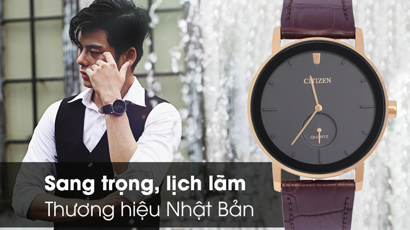 Thiết kế sang trọng, lịch lãm của đồng hồ Citizen 41.9 mm Nam BE9182-06E