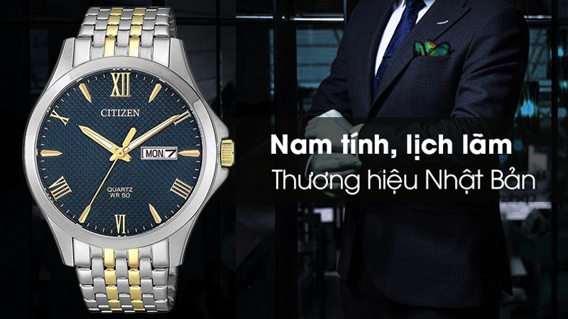 Đồng hồ Citizen BF2024-50L - Nam sở hữu thiết kế vô cùng lịch lãm, sang trọng