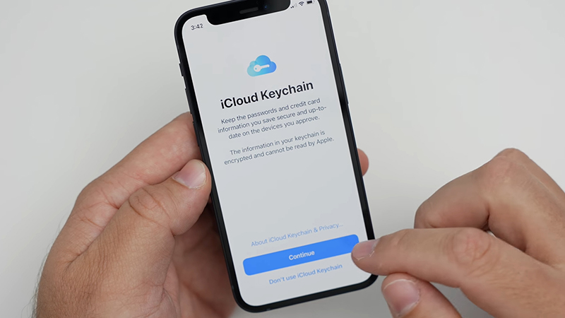 Bạn hãy xác nhận đồng ý sử dụng iCloud Keychain
