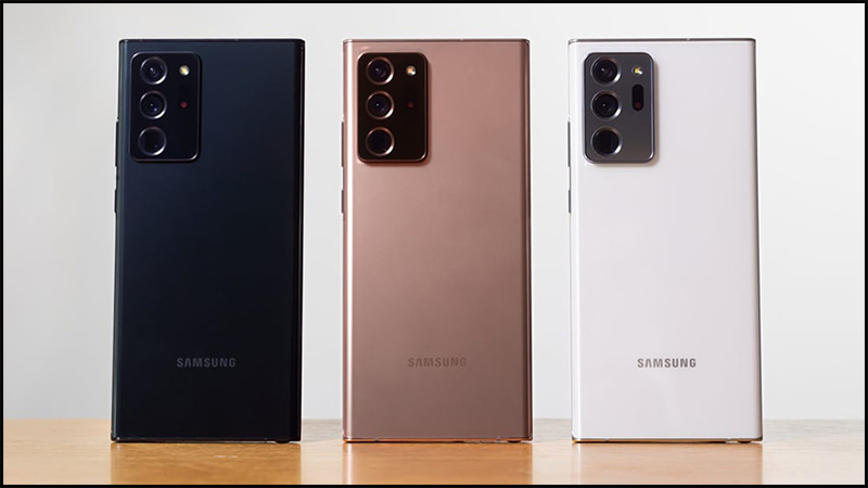Galaxy Note 20 Ultra gồm các phiên bản màu đen, trắng và đồng