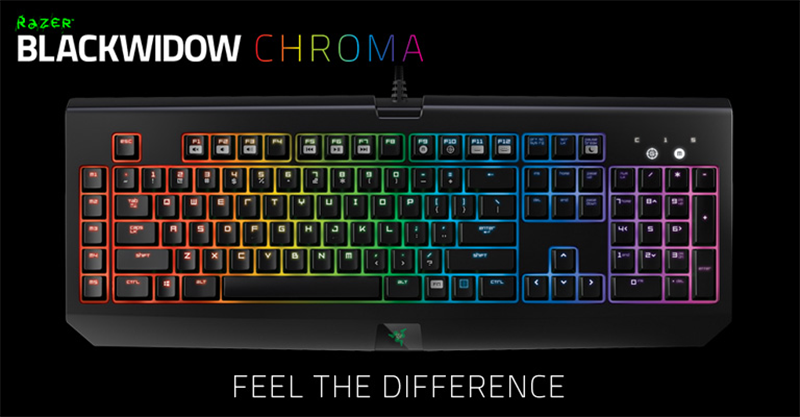Blackwidow Chroma là sản phẩm đầu tiên của dòng Chroma
