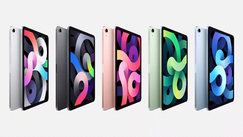 iPad Air 2020 được thiết kế nguyên khối cùng nhiều màu sắc trẻ trung
