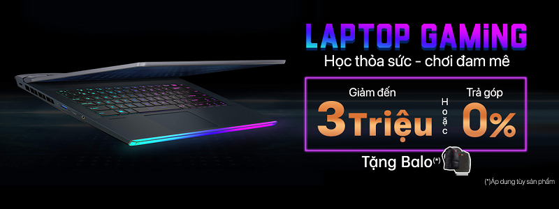 Chương trình khuyến mãi dành cho laptop Gaming