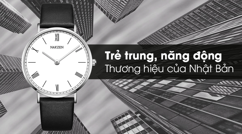 Đồng hồ Nam Nakzen SL9006G-7 mang thiết kế đơn giản, thanh lịch