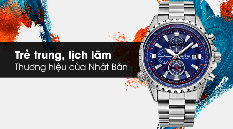Đồng hồ nam Nakzen SS5043G-2N8 mang nét trẻ trung, nam tính