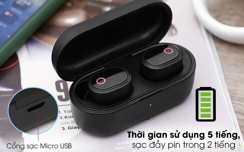 Tai nghe có thời lượng pin lên đến 5 giờ