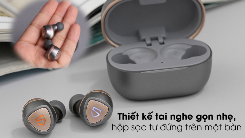 Tai nghe Bluetooth True Wireless Soundpeats Sonic màu xám