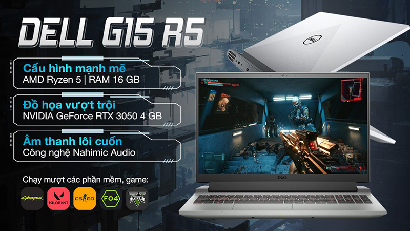 Dell Gaming là mẫu laptop ấn tượng, đậm chất riêng đến từ nhà sản xuất Dell danh tiếng