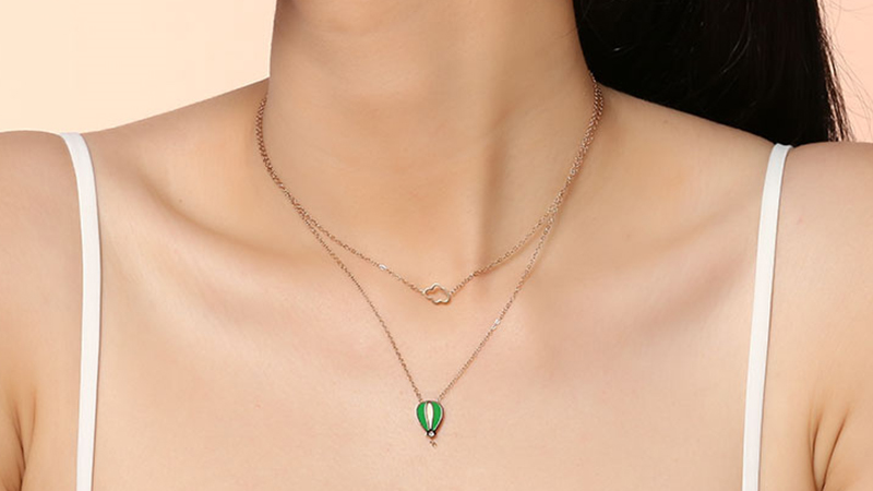 Dây Chuyền Kim Loại Nữ AvaJi Đính Đá AVJ.N000041