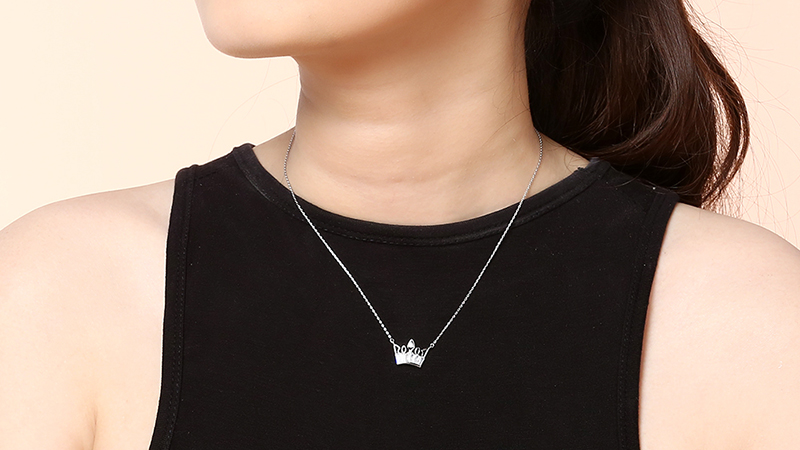 Dây Chuyền Kim Loại Nữ AvaJi Đính Đá AVJ.N000124