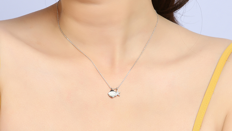 Dây Chuyền Kim Loại Nữ AvaJi Đính Đá AVJ.N000146
