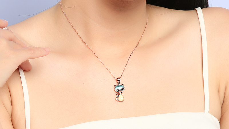 Dây Chuyền Kim Loại Nữ AvaJi Đính Đá AVJ.N000132
