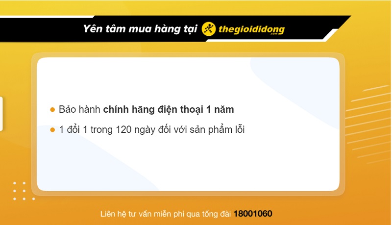 Chính sách bảo hành điện thoại tại TGDĐ