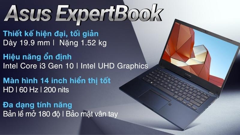 Laptop Asus ExpertBook với hiệu năng ổn định