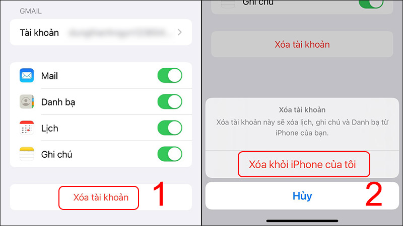 Chọn Xoá khỏi iPhone của tôi