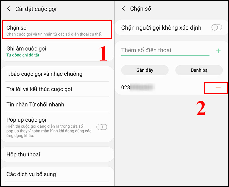 Chặn cuộc gọi cho máy android