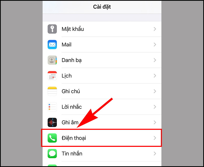 Chặn cuộc gọi cho trên iphone