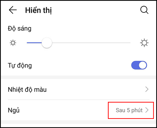 Bước 2: Chọn vào Ngủ