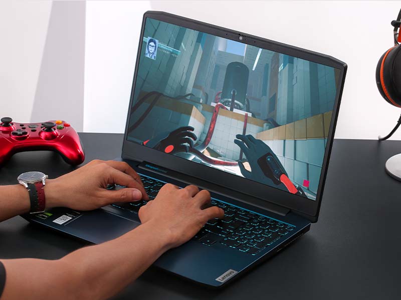 Vỏ màu xanh đen của Lenovo Ideapad Gaming 3 15IMH05