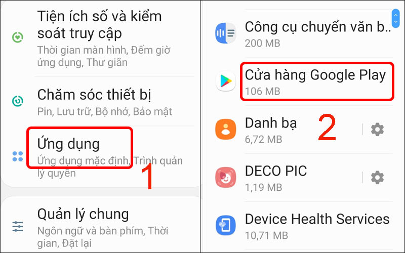 Chọn Cửa hàng Google Play