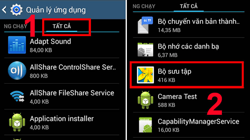 5. Bước 5: Chọn Bộ sưu tập