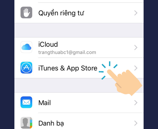 vào iTunes & App Store