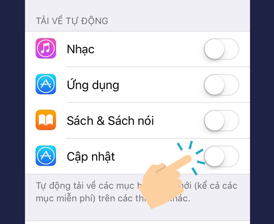 Tắt Cập nhật