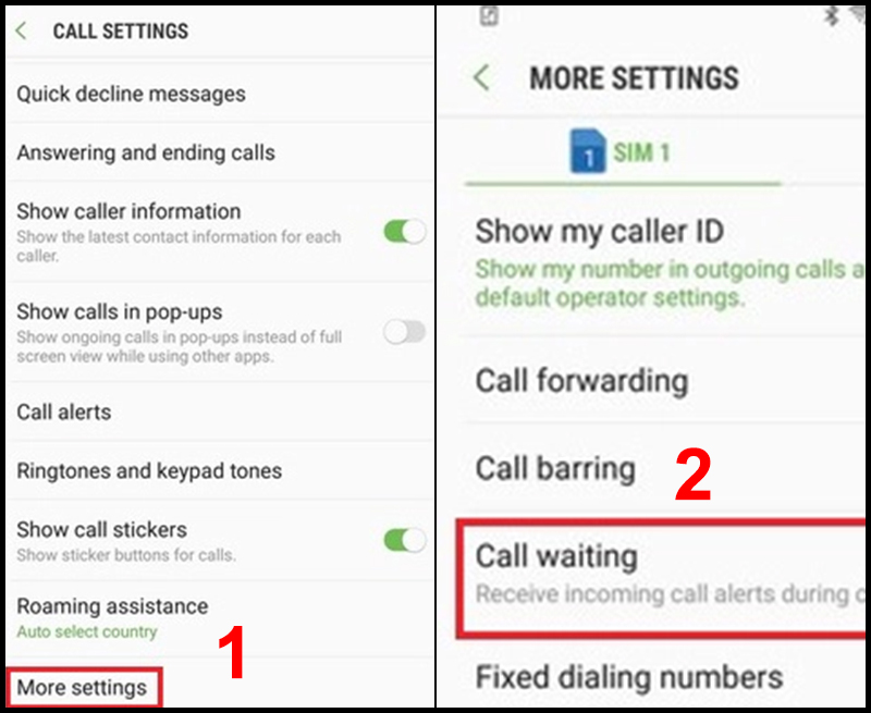 Bật cuộc gọi chờ trên Android 5.0