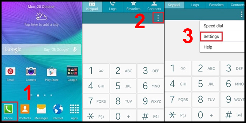Mục Cài đặt trên Android 4.4