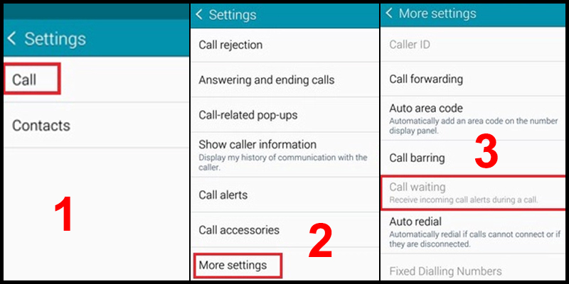 Bật cuộc gọi chờ trên Android 4.4