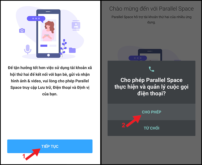 Cấp quyền cho ứng dụng