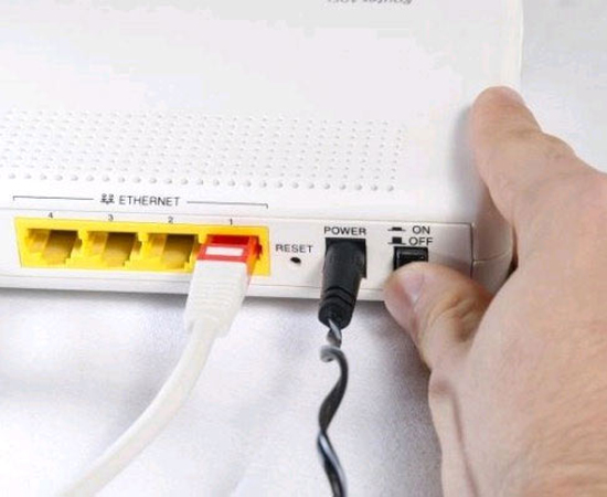 Modem Wi-Fi bị lỗi.
