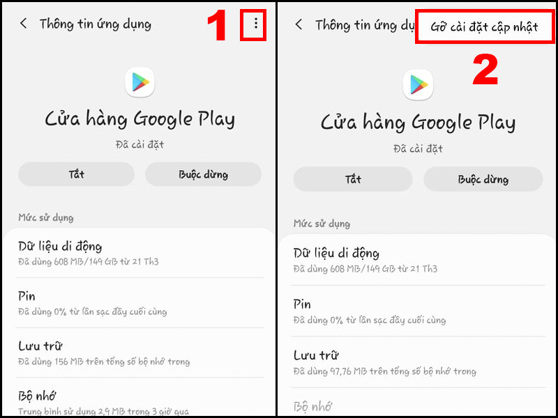 Sau khi hoàn tất, bạn mở lại CH Play và thử tải về ứng dụng