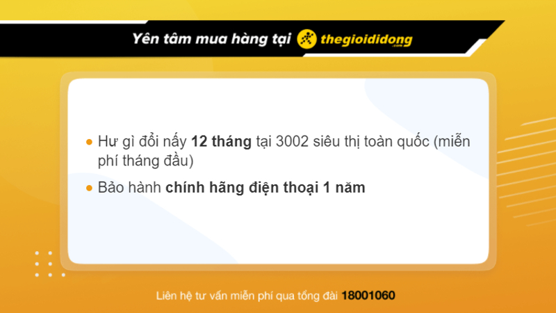 Chính sách bảo hành tại Thế Giới Di Động