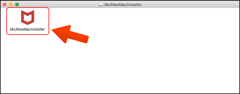 Mở file cài đặt McAfeeMacInstaller