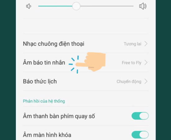 Bước 3: Kế tiếp bạn hãy chọn chế độ Âm báo tin nhắn.