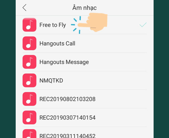Bước 5: Cuối cùng bạn chỉ cần chọn bài hát mà mình thích.