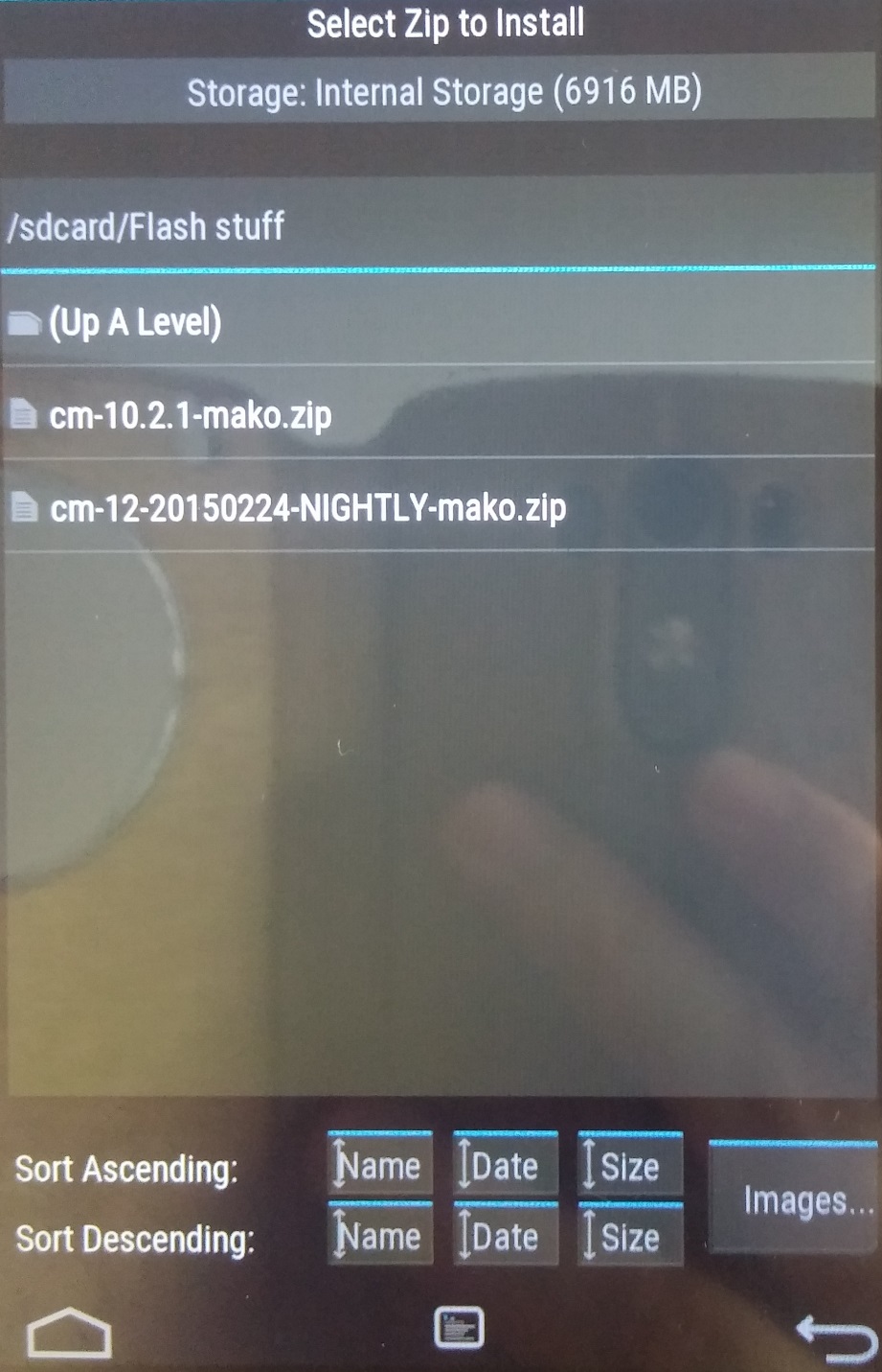 Flash SuperSU.zip