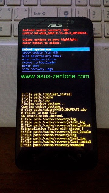 asus zenfone 2 recovery mode