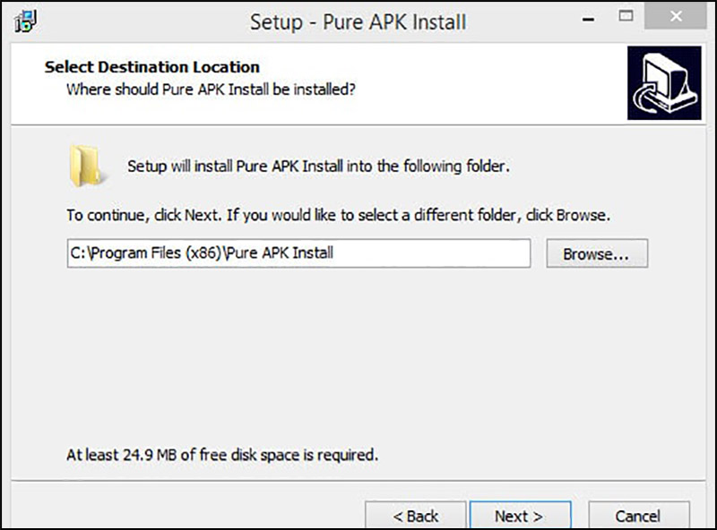 Cài đặt APK Pure Install về máy tính