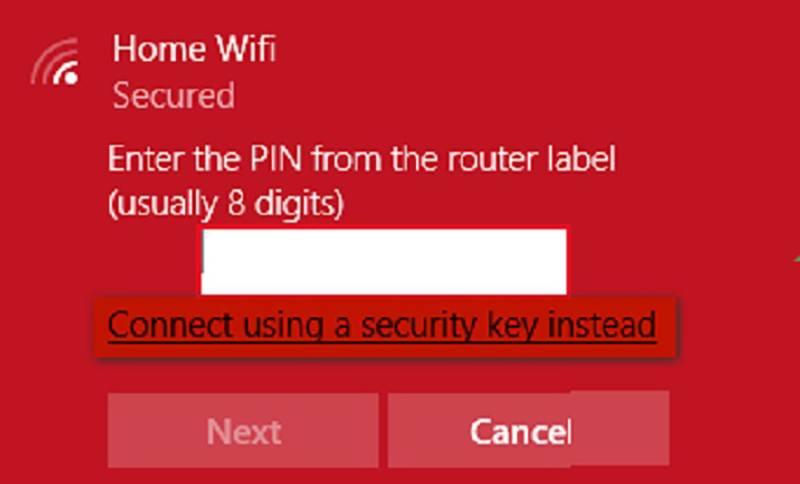Nhấn vào dòng Connect using a security key instead