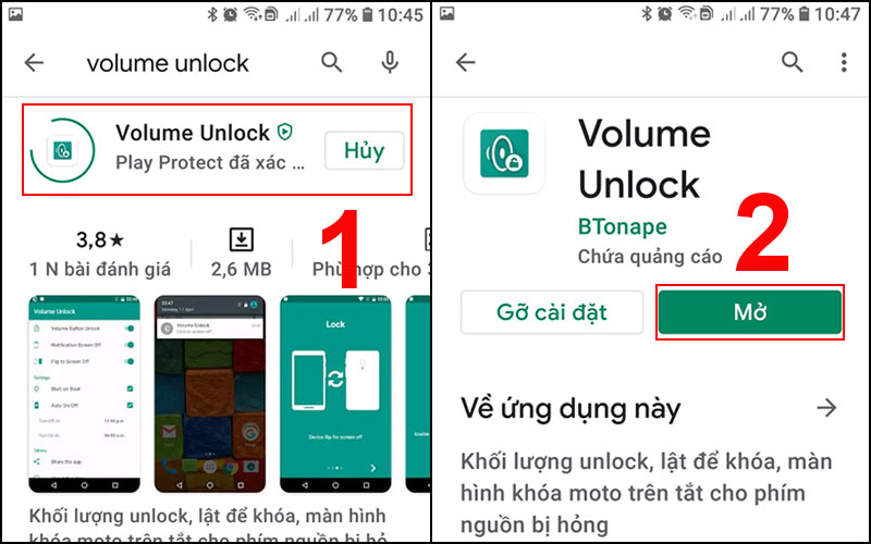 Tìm và tải Volume Unlock tại CHPlay