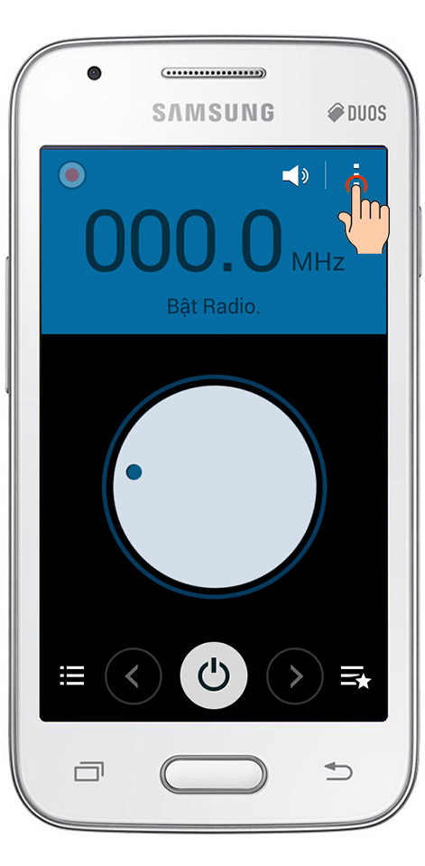 Chọn Phát âm thanh ra loa ngoài khi mở radio trên Samsung Galaxy V