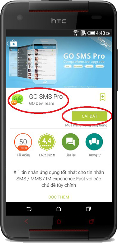 Tải phần mềm từ CH Play