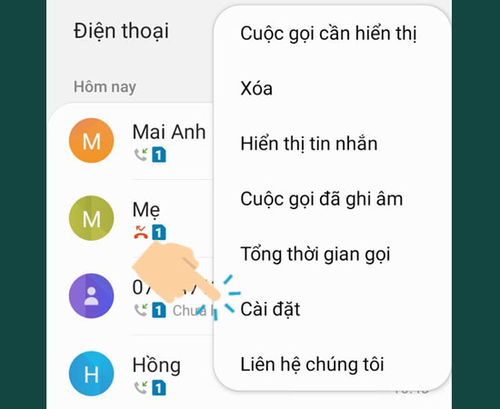 Bước 2: Tiếp theo chọn ... và sau đó chọn Cài đặt