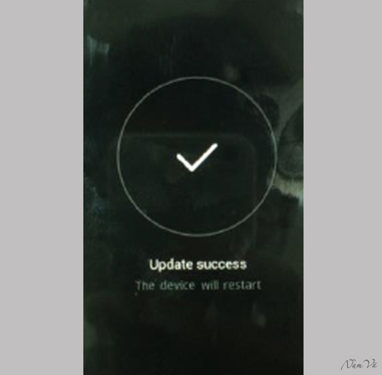 Báo update success