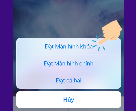 Cuối cùng chọn vào Màn hình khóa